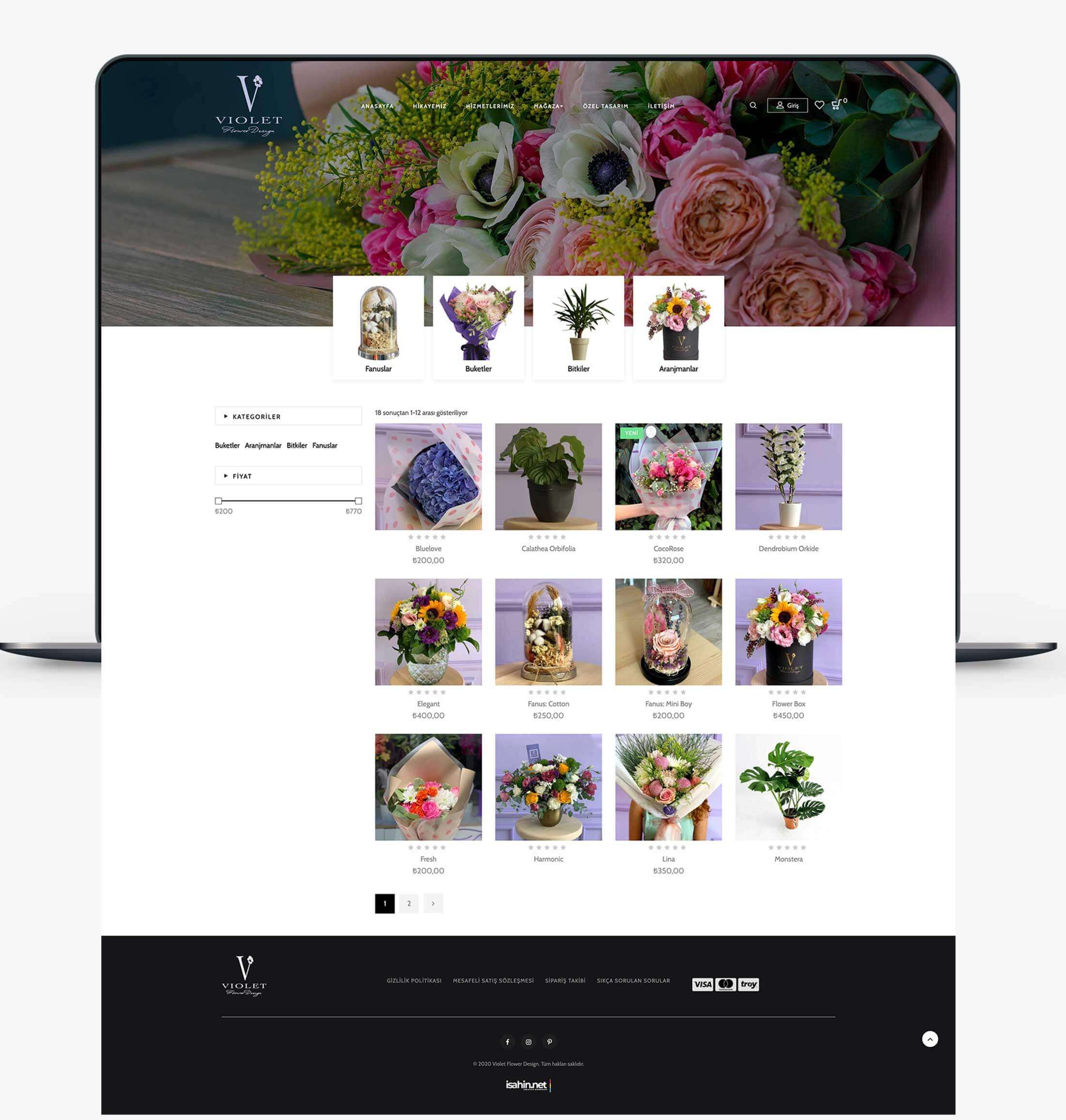 Violet Flower Design Websitesi